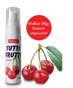 Съедобная гель-смазка TUTTI-FRUTTI для орального секса со вкусом вишни, 30 г - интим магазин Точка G