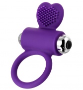 Виброкольцо с ресничками JOS PERY, силикон, фиолетовое, 9 см - интим магазин Точка G