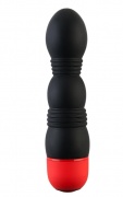 Вибратор TOYFA BLACK&RED, 10 Режимов Вибрации, Черный, 11,4 см - интим магазин Точка G