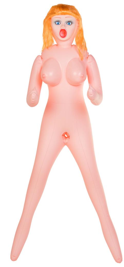 Кукла надувная Olivia, блондинка, TOYFA Dolls-X Passion, с тремя отверситями, Кибер вставка вагина и анус 160 см