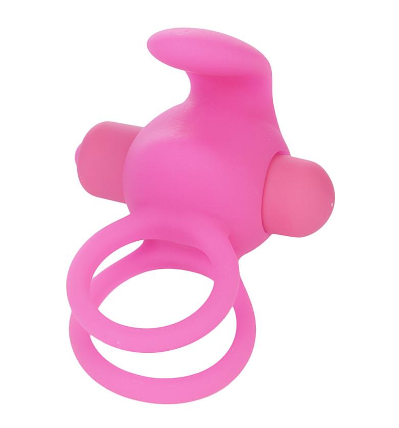Эрекционное кольцо на пенис Lovetoy, 10 режимов вибрации, силикон, розовое, диаметр 3,5 см