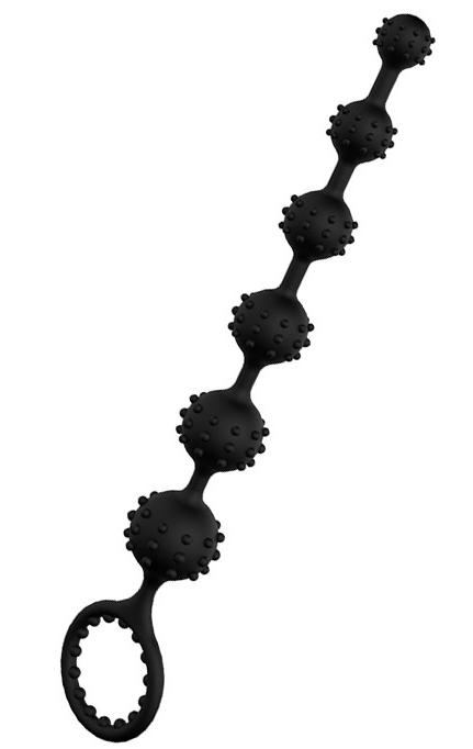 Анальная цепочка S-HANDE TOTO, силикон, чёрная, 22,6 см
