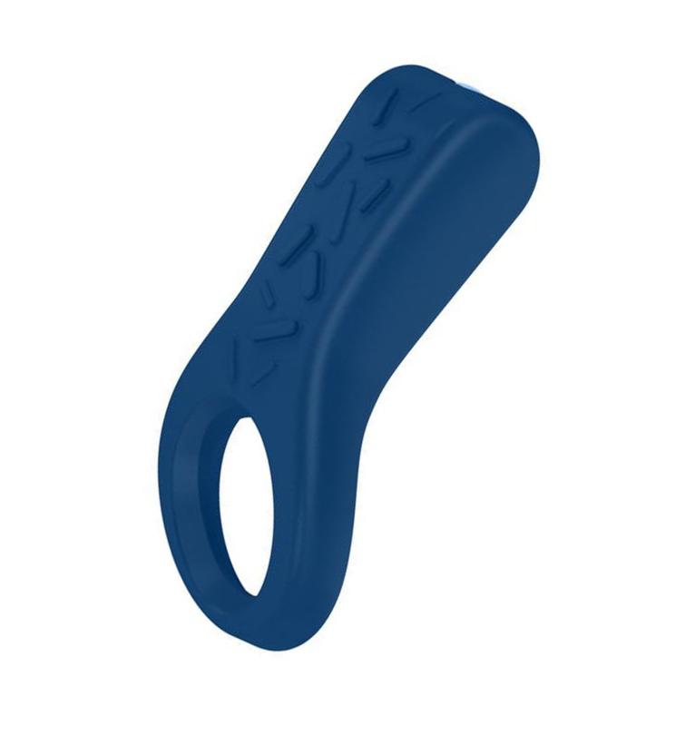 Эрекционное кольцо OVO для клиторальной стимуляции, с вибрацией, силиконовое,синее
