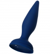 Анальная вибровтулка O'Play Unico с пультом силикон, синий, 13,5 см. - интим магазин Точка G
