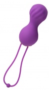 Виброшарики с пульсирующими бусинами JOS ALBA, силикон, фиолетовый, 3,5 см - интим магазин Точка G