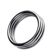 Кольцо на пенис,TOYFA Metal, серебро, диаметр 5 см - интим магазин Точка G