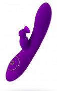 Вибратор с клиторальным стимулятором JOS JUM Фиолетовый 21см - интим магазин Точка G