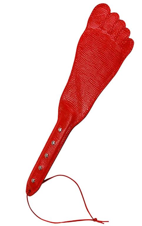 Шлёпалка красная Sitabella 35 см,кожа