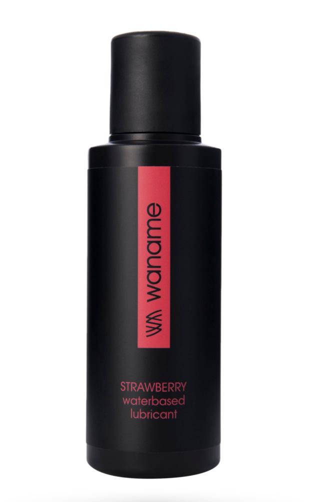 Лубрикант Waname Strawberry ароматизированный на водной основе, с запахом клубники