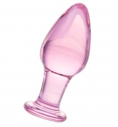 Анальная втулка Sexus Glass, Стекло, Розовый, 10 см - интим магазин Точка G