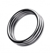 Кольцо на пенис,TOYFA Metal, серебро, диаметр 4,5 см - интим магазин Точка G