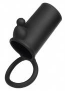Насадка на пенис Black & Red by TOYFA, со стимуляцией клитора, силикон, 11 см - интим магазин Точка G
