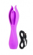 Вибромассажер Lust L6, силикон, 10 режимов вибрации, фиолетовый - интим магазин Точка G