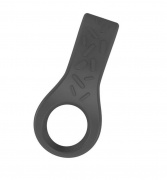 Эрекционное кольцо OVO с выносным элементом для клиторальной стимуляции, с вибрацией, силиконовое, серое - интим магазин Точка G