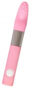 Вибратор клиторальный Qvibry 7 режимов вибрации, розовый 12 см - интим магазин Точка G