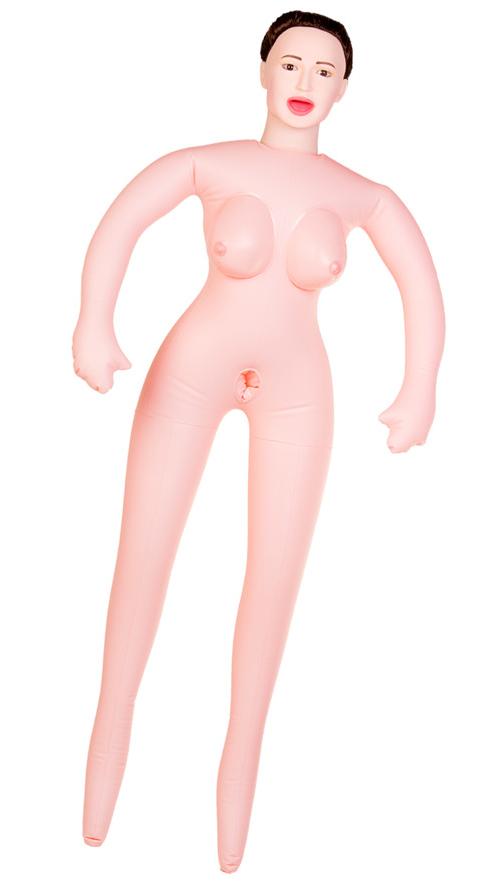 Кукла надувная Gabriella с реалистичной головой, брюнетка, TOYFA Dolls-X, с тремя отверстиями