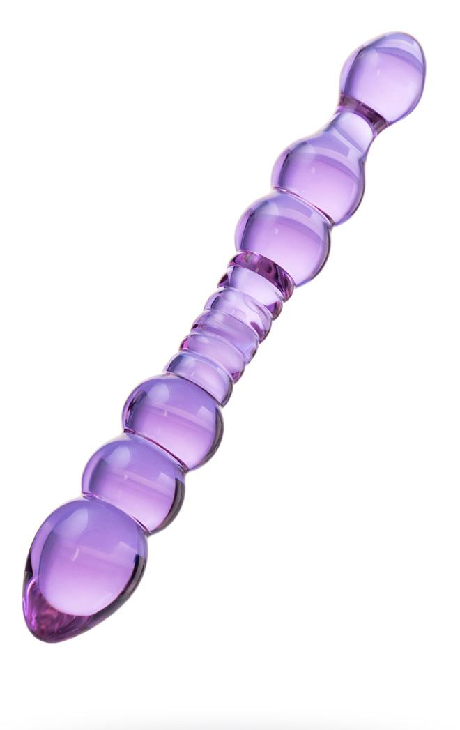 Фаллоимитатор двусторонний Sexus Glass, Стекло, Фиолетовый, 22,8 см