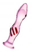Нереалистичный фаллоимитатор Sexus Glass, Стекло, Розовый, 13 см - интим магазин Точка G
