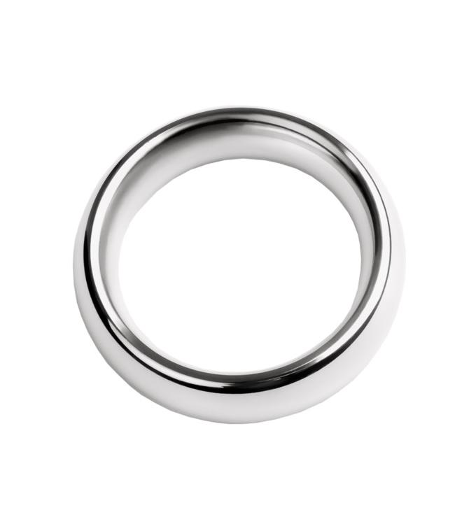 Кольцо на пенис, TOYFA Metal, серебристое, диаметр 4,5 см