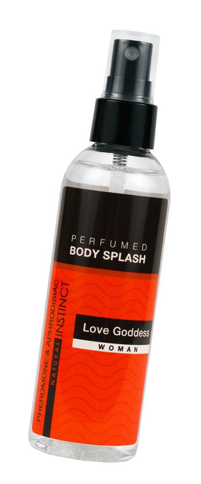 Парфюмированная вода для тела Natural Instinct, с феромонами и афродизиаками Body plash Love Goddess. Богиня любви, женская, 100 мл