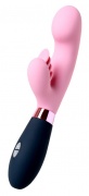 Массажер 3 в 1 Eromantica Ornella, розовый, силикон, 21,5 см - интим магазин Точка G