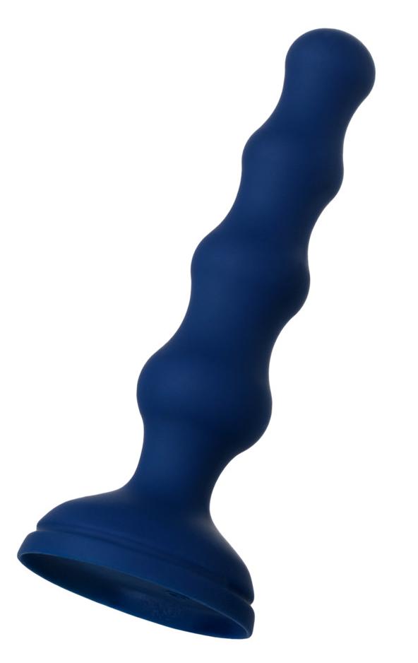 Анальная вибровтулка O'Play Wave с пультом, силикон, синий, 15,5 см.