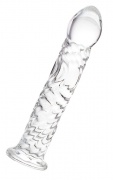 Нереалистичный фаллоимитатор Sexus Glass, Стекло, Прозрачный, 16 см - интим магазин Точка G
