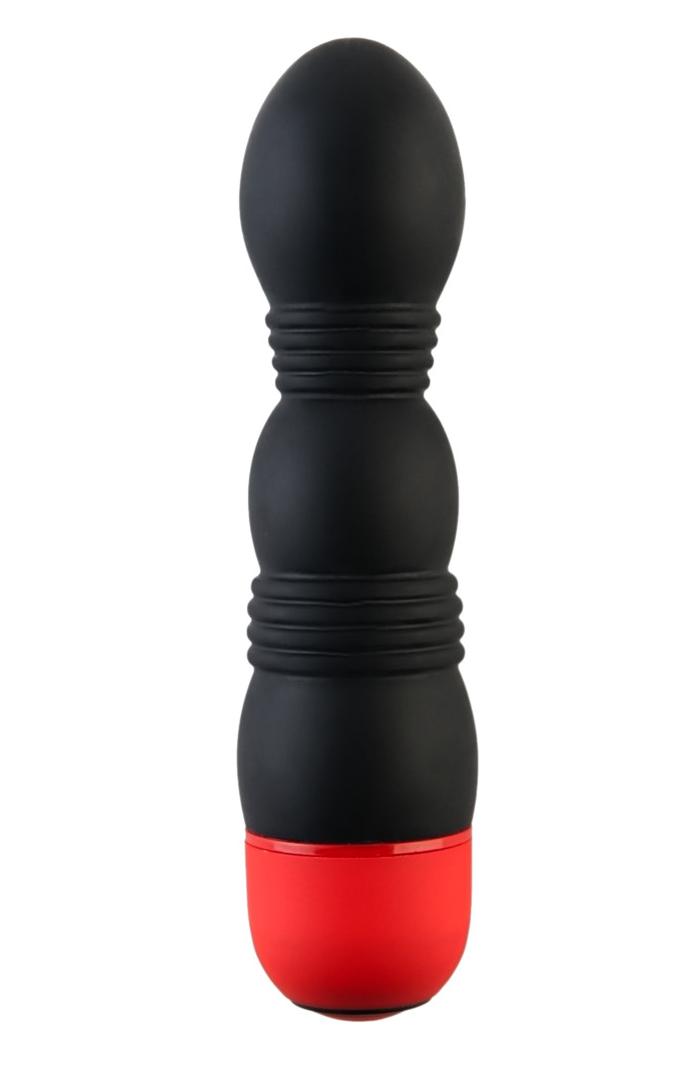 Вибратор TOYFA BLACK&RED, 10 Режимов Вибрации, Черный, 11,4 см