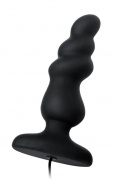Анальная втулка Whirlwind D-PENG, силикон, черный, 12,2 см - интим магазин Точка G