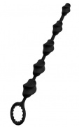 Анальная цепочка S-HANDE LALA, силикон, чёрная, 23,1 см - интим магазин Точка G