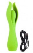 Вибромассажер Lust L5, силикон, 10 режимов вибрации, зеленый - интим магазин Точка G