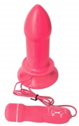 Анальная втулка TOYFA POPO Pleasure, 5 режимов вибрации, TPR, розовая, 14 см - интим магазин Точка G