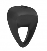 Эрекционное кольцо OVO инновационной трехгранной формы с мощной вибрацией, силиконовое, черное - интим магазин Точка G