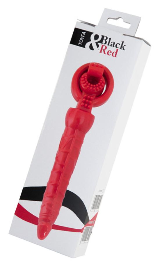 Насадка на пенис TOYFA Black&Red, Силикон, Красный, 24 см