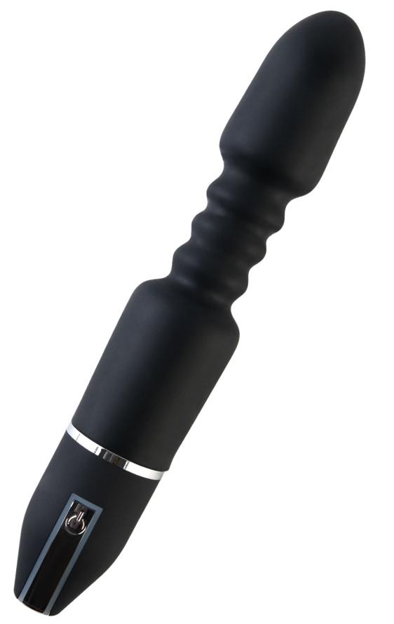 Вибратор TOYFA Black&Red, 10 режимов вибрации, чёрный, 28 см, диаметр 4,5 см