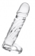 Нереалистичный фаллоимитатор Sexus Glass, Стекло, 20 см - интим магазин Точка G