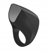 Эрекционное кольцо OVO инновационной формы с вибрацией, перезаряжаемое, силиконовое, черное, 4,7 см - интим магазин Точка G