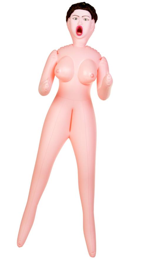 Кукла надувная Scarlett, Брюнетка,TOYFA Dolls-X Passion,с тремя отверстиями Кибер вставка: Вагина- Анус 160 см