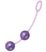 Вагинальные шарики Seven Creations, металлические в силиконе, фиолетовые, 3 см - интим магазин Точка G
